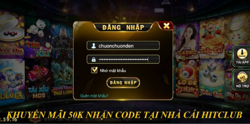 đăng nhập hit club