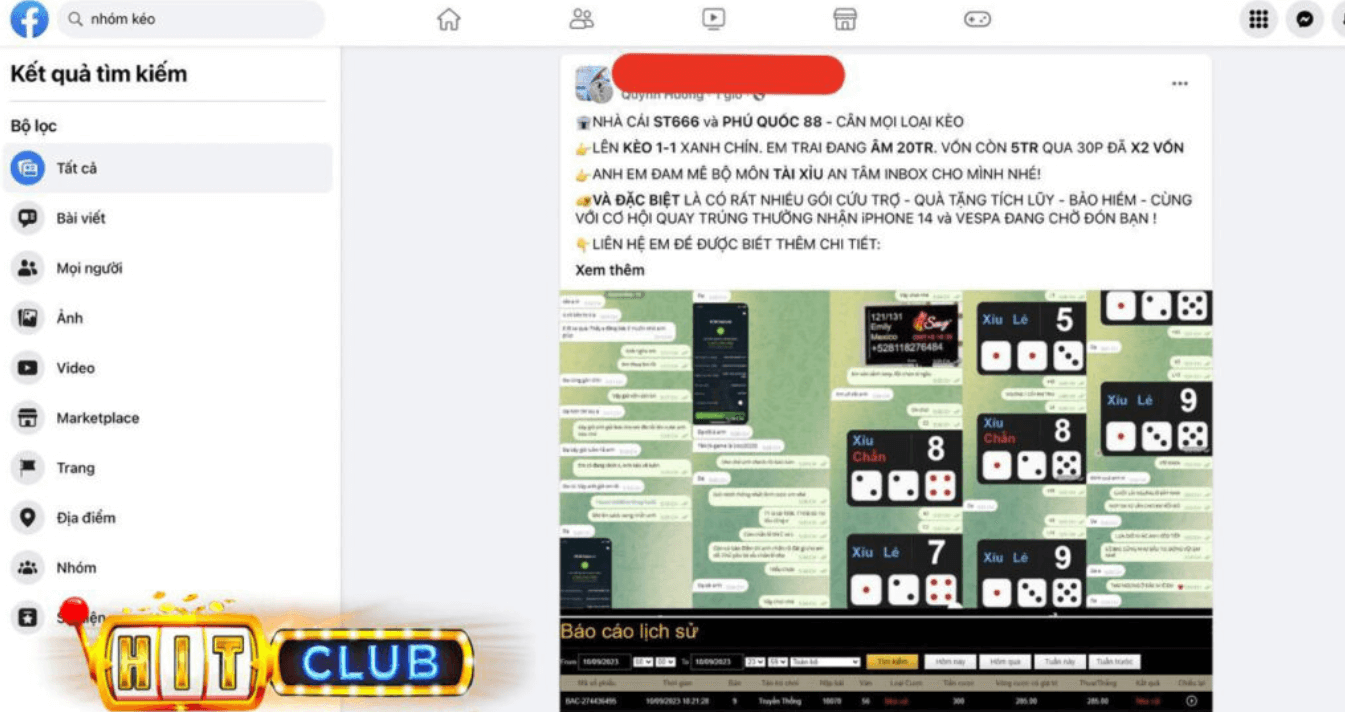 Một số hình thức của nhóm Zalo kéo Hitclub